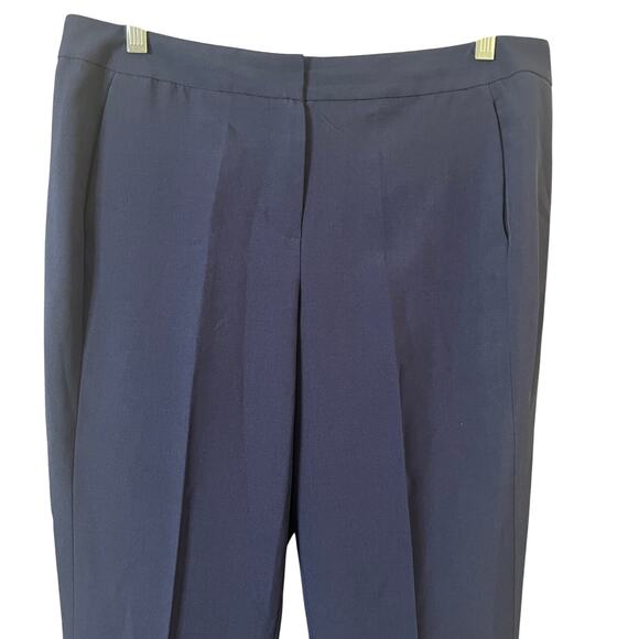 Kasper Womens Dress Pants 8P Navy Blue Pleated Front Trousers Career Work Office - Picture 8 of 12